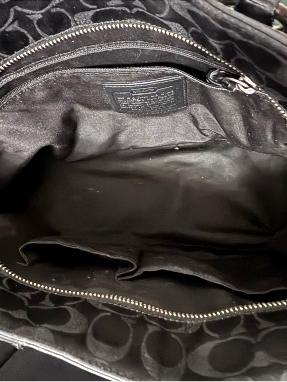 Flawed Coach Black Monogram Studded Tote Bag - Possible project? - Picture 3 of 8